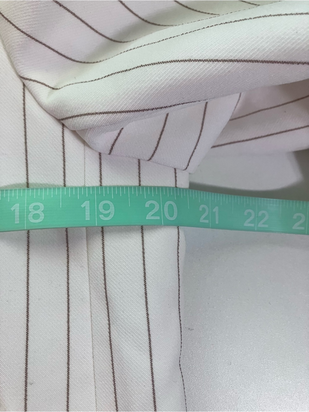Anne Klein White Striped Single Button Blazer Size Large - Picture 4 of 5